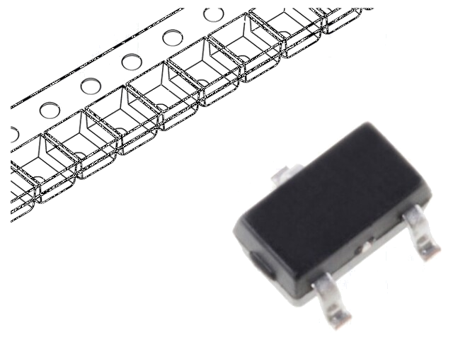 Transistor: N-MOSFET; unipolair; 30V; 0,85A; 500mW; SOT23,TO236AB Transistor: N-MOSFET; unipolair; 30V; 0,85A; 500mW; SOT23,TO236AB
